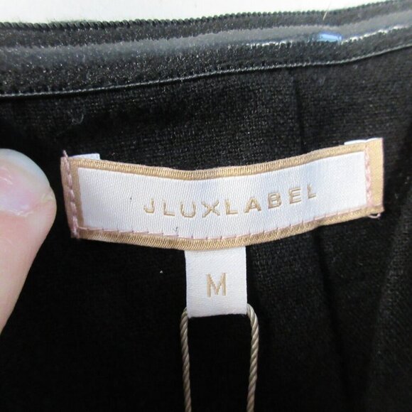 Jlux Label Journey Maxi Dress M Black Cotton Linen Strapless Elegant Luxury 772 - Picture 3 of 16